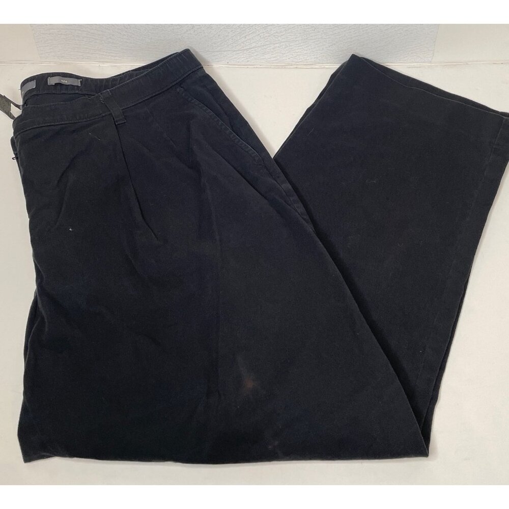 Liz Claiborne Kylie Black Pleated Front Chino Casual Pants Womens Petite 18